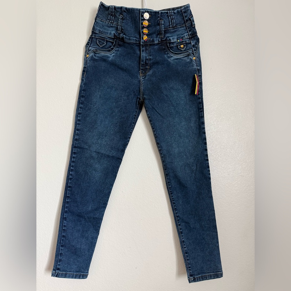 Womens High Waist Stretch Jeans Push Up Butt Lifting Skinny Jeans Size 13